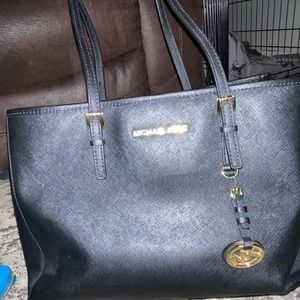 Authentic black Michael kors tote